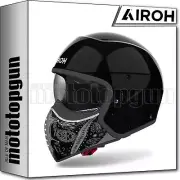 AIROH HELMET JET MOTORBIKE J1P17 J 110 PAESLY BLACK GLOSS SZ. S