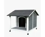 PawHub Pet Dog Kennel Timber Awning House Cabin Wooden Log Box 100X91Cm