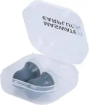 2Pcs Swimming Ear Plugs,Noise Reduction Silicone Protective Earplug,Reusable Swim Ear Plugs Pressure Reducing Ear Plug for Swimmers Pool Bath Showering Surfing Kayaking (Gray large +pp box)