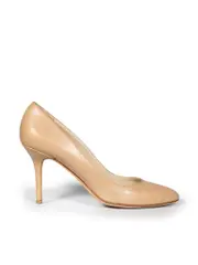 Nude Leather Pumps