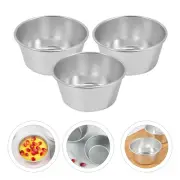 3 Pcs Reusable Cupcake Cases Maker Round Pudding Muffin Mold