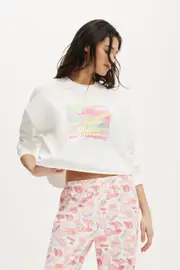 [Body] Body - Departure Lounge Cropped Long Sleeve - Coconut milk S COCONUT MILK