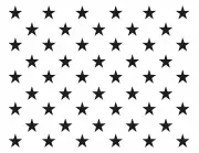Flag Stencil (50) 3/4" Stars American Patriotic Pattern USA Custom DIY Art Signs