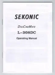 SEKONIC 308 DC LIGHT METER INSTRUCTION MANUAL (ORIGINAL PRINT JAPAN/not copies)