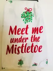 MEET ME UNDER THE MISTLETOE CHRISTMAS TEA TOWEL DESIGNS BY KATHY