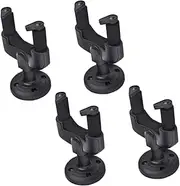 VINTORKY 4Pcs Wall Mount Guitar Hangers with Auto Locking Grip and Base Black Guitar Hooks for Acoustic and Electric Instruments Securely Display Your Guitars with Style