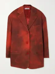 [Acne Studios] Acne Studios - Printed Twill Blazer - Red - EU 36 EU 36 Red