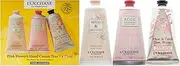 LOccitane Pink Flowers Hand Cream Trio by LOccitane for Unisex - 3 x 2.6 oz Neroli and Orchidee Hand Cream, Rose Hand Cream, Cherry Blossom Hand Cream