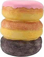 HUASON Cute Donut Stool, Fun Shoe Changing Stool, Decorative Donut Shape Retro Simulated Food Stool, Food Stool for Hallway Dorm Room Office