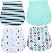 ERINGOGO 4Pcs Hiccup Pad Hiccup Towels Multi Functional Burp Cloths for Super Absorbent Sweat Cloths for Spit Ups and Teething Care