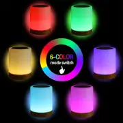 ? Night Light New LED Portable Wood Grain Dimmable Charging Light Bedside Lamp