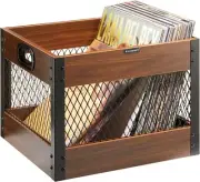 X-cosrack Vinyl Record Storage Crate, Wooden Lp Album Shelf Vinyl Stor