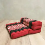 MANGO TREES 3-Fold Portable Zafu&Zabuton Meditation Cushion RedEle