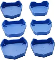 Hohopeti 6pcs Plaster Model Base Former Molds Tray Set Tray Base for Dentist Tools for Clinic Use Easy to Clean Design