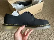 Size 6M 7W - Dr. Martens 1461 Black Loafer Oxford Derby Nubuck Leather NWB