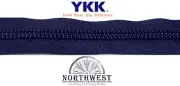 YKK Nylon Coil Zipper Tape # 10 Navy 25 yards with 25 Nickle Zipper Sliders