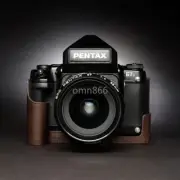 Genuine Leather Camera Half Case Protect fr Pentax 67ii 67II Bag Semi Base Shell