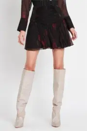 NWT RRP $350 Sass & Bide Silk Skirt LIGHT AS AIR Floral Size 42 12 FREE POST