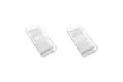 2x Madesmart Clear Soft Grip In-Drawer Kitchen Knife Storage Organiser Grey