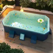 Non-Inflatable Kiddie Pool, Plastic Foldable Dog Swimming Pool Outdoor Backya...