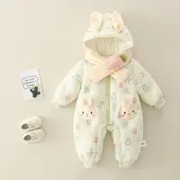 在飛比找ETMall東森購物網優惠-可愛嬰幼兒小兔子滿月爬服秋冬裝