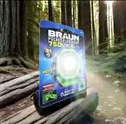 BRAUN 750 Lumen Rechargeable Ultracompact Magnetic LED Floodlight, Green