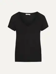 [James Perse] James Perse - Casual Slub Cotton-jersey T-shirt - Black - 0 0 Black