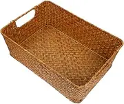 iplusmile Convenient Multi Function Woven Bread Basket Home Storage Container for Snacks Sundries More for Bedroom Living Room Bathroom Office