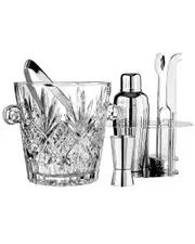 Godinger Dublin Crystal Ice Bucket with Bar Tools