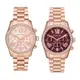 【MICHAEL KORS】璀璨鑽圈氣勢女錶 MK7242(粉色)/MK7275(酒紅色) 38mm 現代鐘錶