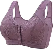[Generic] Compression Sports Bras for Women Convenient Front Closure Bras Full Support No Underwire Lingerie Women S Lingerie