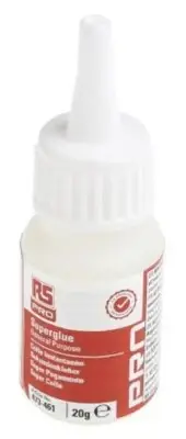 RS Pro SUPER GLUE 20g Transparent Liquid, General Purpose, Medium Viscosity