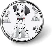 [FZMVSQH] Cute Dalmatian Printed Round Button Pin Badges Metal Pinback Buttons 1 Inch Pins for Hat Shirt Clothing Bags Decoration, Circular, Aluminum, Circular, Aluminum