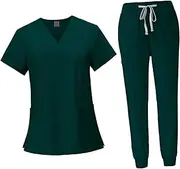 [Frediuo] Women Uniform Scrubs Set Nurse Top Pants Female Scrub Set Clothes Workwear
