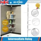 4 Tier Telescopic Adjustable Corner Bathroom Shelf Organiser Shower Caddy White