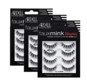 Ardell False Eyelashes Multipack- 4 Pairs - Fauxmink - Wispies - (Pack of 3)
