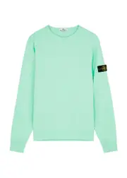 Stone Island Kids Logo Cotton Sweatshirt (14 Years) - Green Light - 14YR (14 Years) 14YR (14 years)