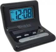 Westclox Black NYL47538 LCD Digital Bedside Alarm Clock One Size,
