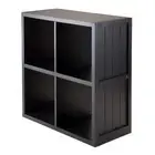 WINSOME WOOD Timothy 2x2 Grid Shelf in Black