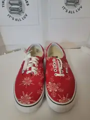 Vans Mens Era Van Doren Skull Snowflake Red Size 7.5