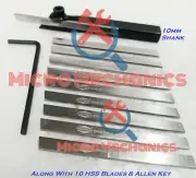 10MM MINI LATHE PARTING CUT OFF TOOL HOLDER 10 BLADES UNIMAT EMCO BOXFORD MYFORD