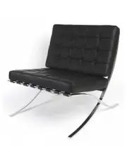 Black Barcelona Chair - Classic Version - Replica