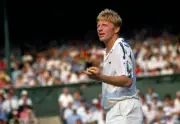 Boris Becker of Germany at Wimbledon July 1991 Becker lost the fin- Old Photo 8