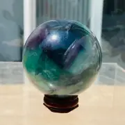 431g Natural Green Fluorite Sphere Quartz Crystal Sphere Mineral Reiki Healing