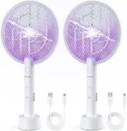 E ETRON Electric Fly Swatter 3000V Bug Zapper Racket 2 in 1 Fly Swatter-Au