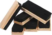 Veemoon 6pcs Chalkboard Erasers - Wood Felt Blackboard Erasers Campus Style Blackboard Cleaner Dry Erase Wood Whiteboard Duster for Kids Teachers Classroom Office