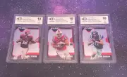 2017 Sage Hit Premier Draft Peak Performance Evan Engram BCCG 10 3 Card Lot