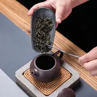 在飛比找樂天市場購物網優惠-純銅復古茶藝茶勺茶則創意個性簸箕茶則茶匙二件套功夫茶道配件