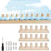 [MLLNFUE] 40” Chunky Knitting Loom - Customizable Knitting Machine - Foldable & Portable Design Chunky Knit Blanket Loom - Beginner-Friendly Knitting Blanket Kit