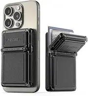VRS Design MagSquare MagSafe Wallet for iPhone 16 15 14 13 12 Pro Max Plus Mini MagSafe Case, Compatible with MagSafe Accessories 6-Cards Holder Kickstand Wallet - Matte Black